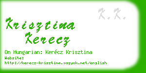 krisztina kerecz business card